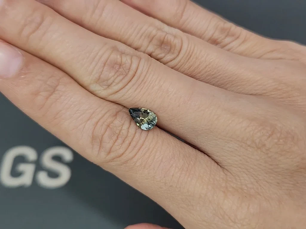 Unheated sapphire Teal pear cut 1.18 carats, Sri Lanka Image №2