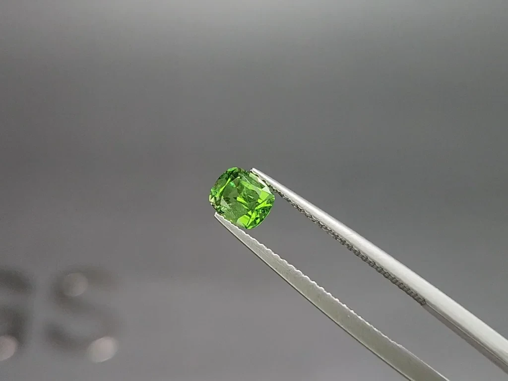 Garnet tsavorite cushion cut 0.88 carats, Tanzania Image №3