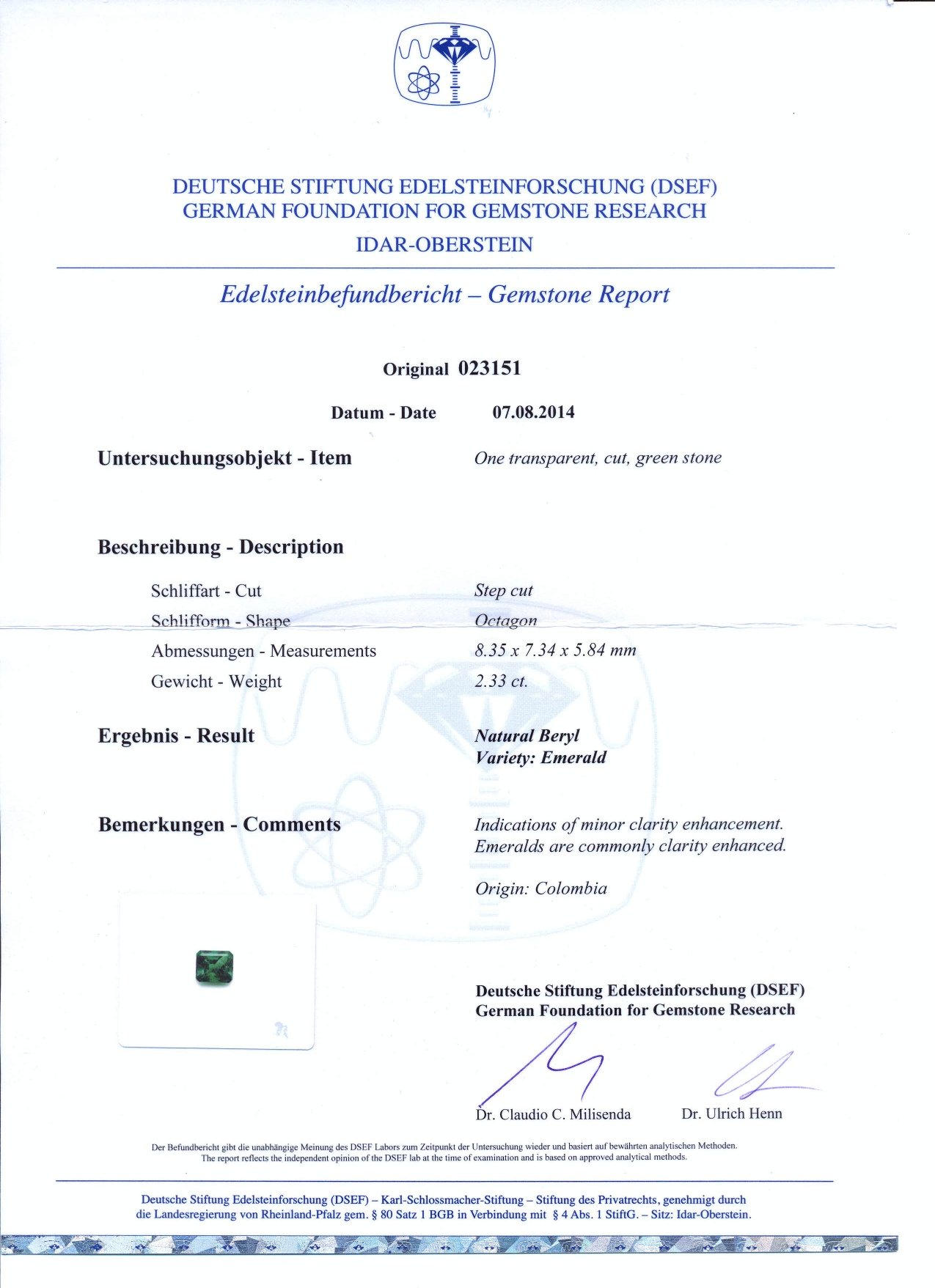 Set of Colombian emeralds 4.52, сt Image №6