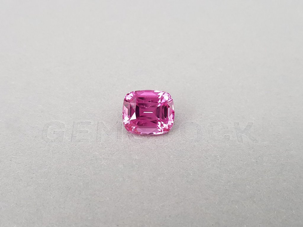 Vivid pink tourmaline in cushion cut 7.34 ct from Nigeria Image №1