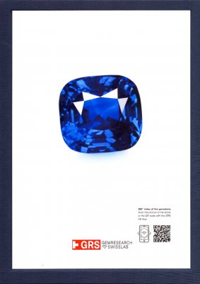 Certificate Unique Peacock Blue sapphire in cushion cut 15.18 carats, Sri Lanka