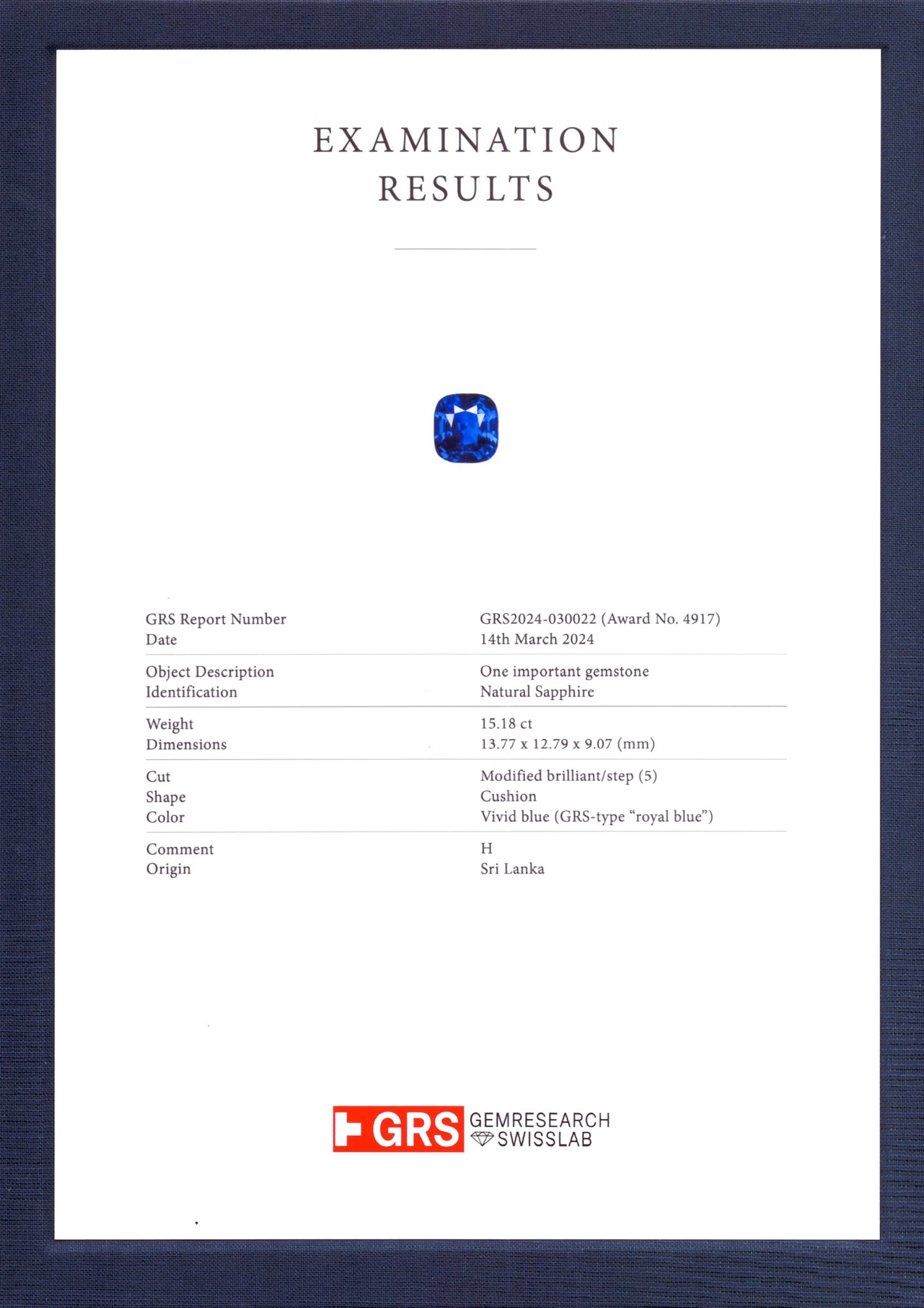 Unique Peacock Blue sapphire in cushion cut 15.18 carats, Sri Lanka Image №11