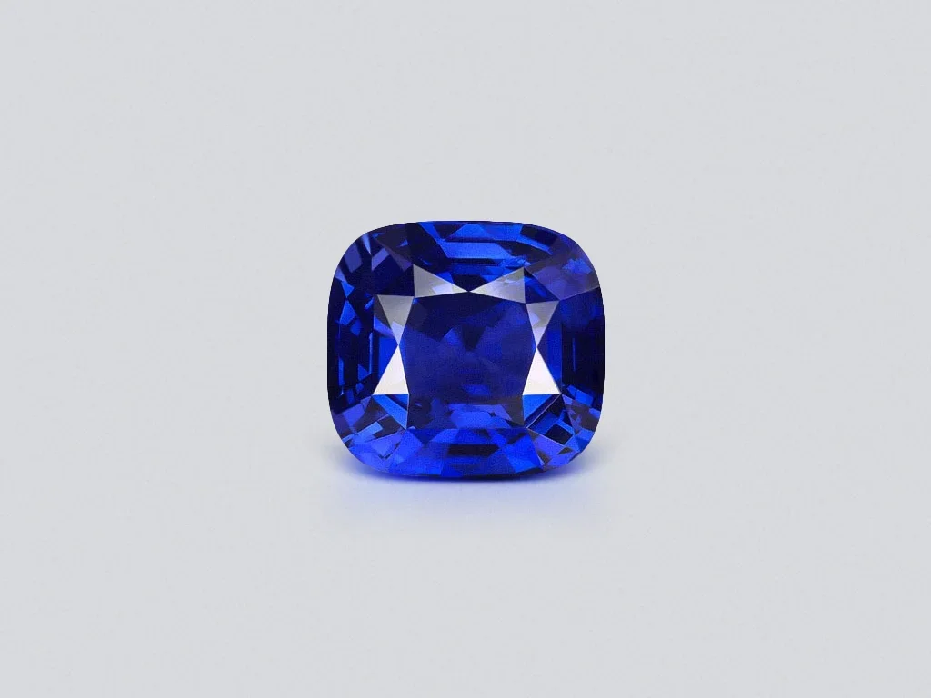 Unique Peacock Blue sapphire in cushion cut 15.18 carats, Sri Lanka Image №1