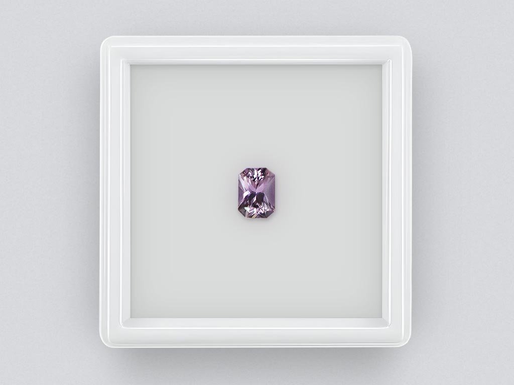 Violet radiant cut sapphire 1.09 carats, Madagascar Image №1