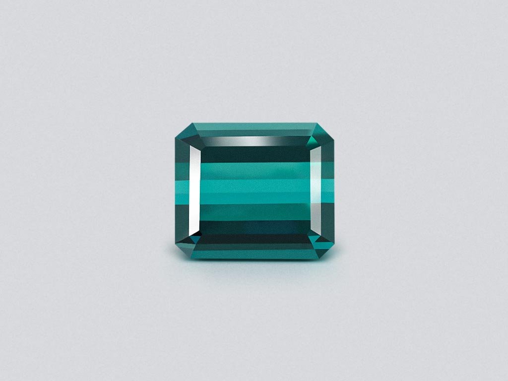 Vivid blue indicolite tourmaline in octagon cut  7.25 carats Image №1