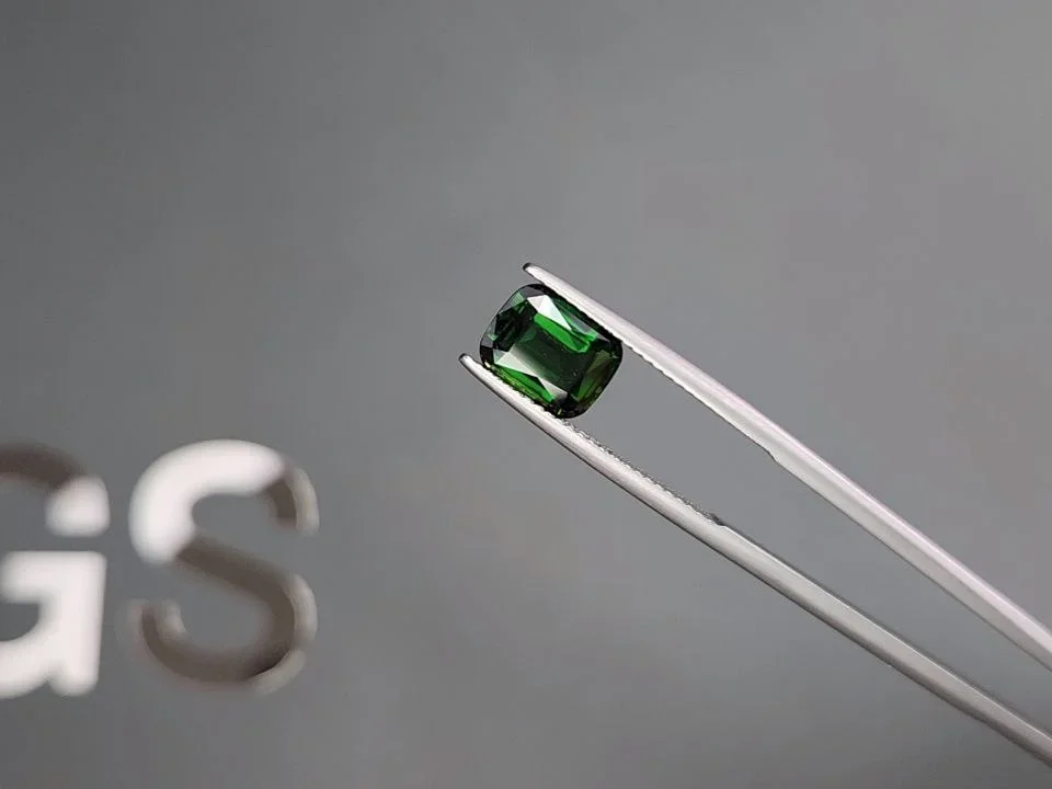 Chrome tourmaline in cushion cut 2.11 carats, Nigeria Image №3