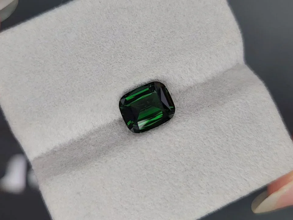 Chrome tourmaline in cushion cut 2.11 carats, Nigeria Image №4