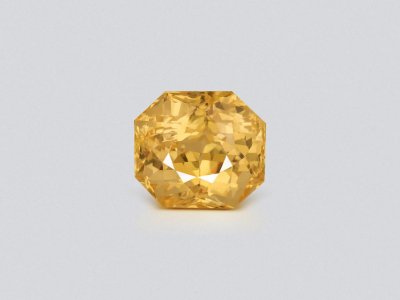 Unheated vivid yellow sapphire in cut radiant 5.52 carats, Sri Lanka photo