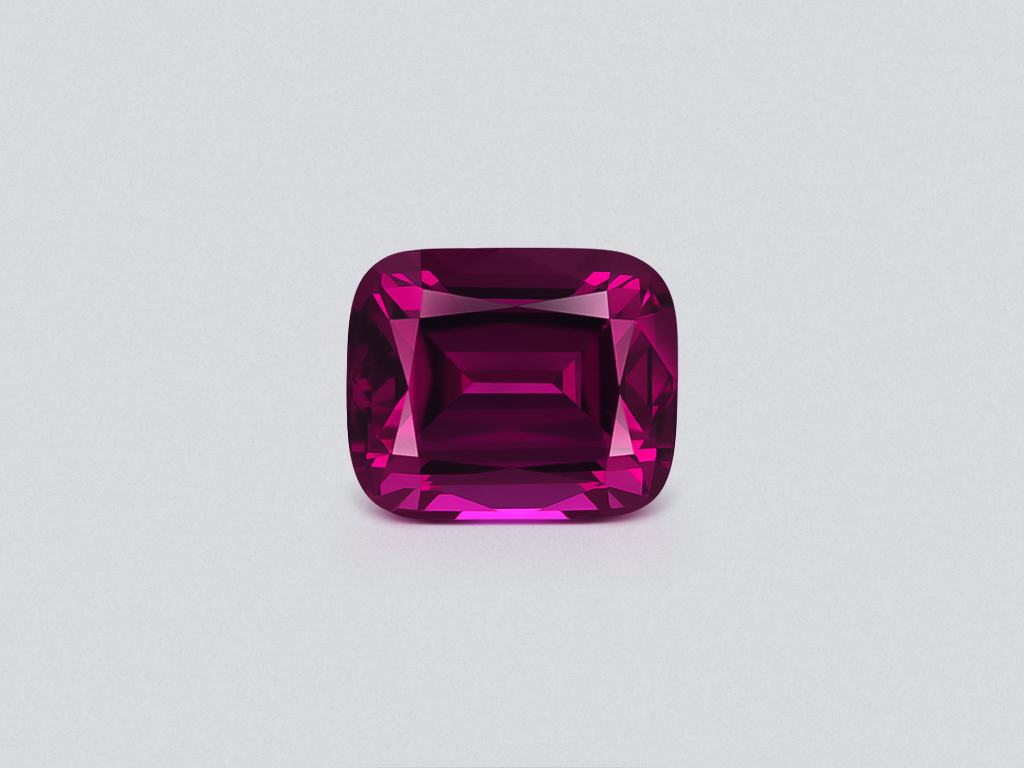 Rhodolite garnet cushion cut 6.68 carats, Tanzania  Image №1