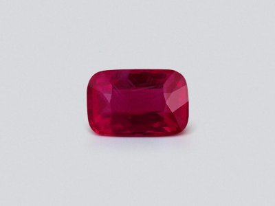 Unheated ruby Vibrant pink red cushion cut  2.55 carats,  Mozambique photo