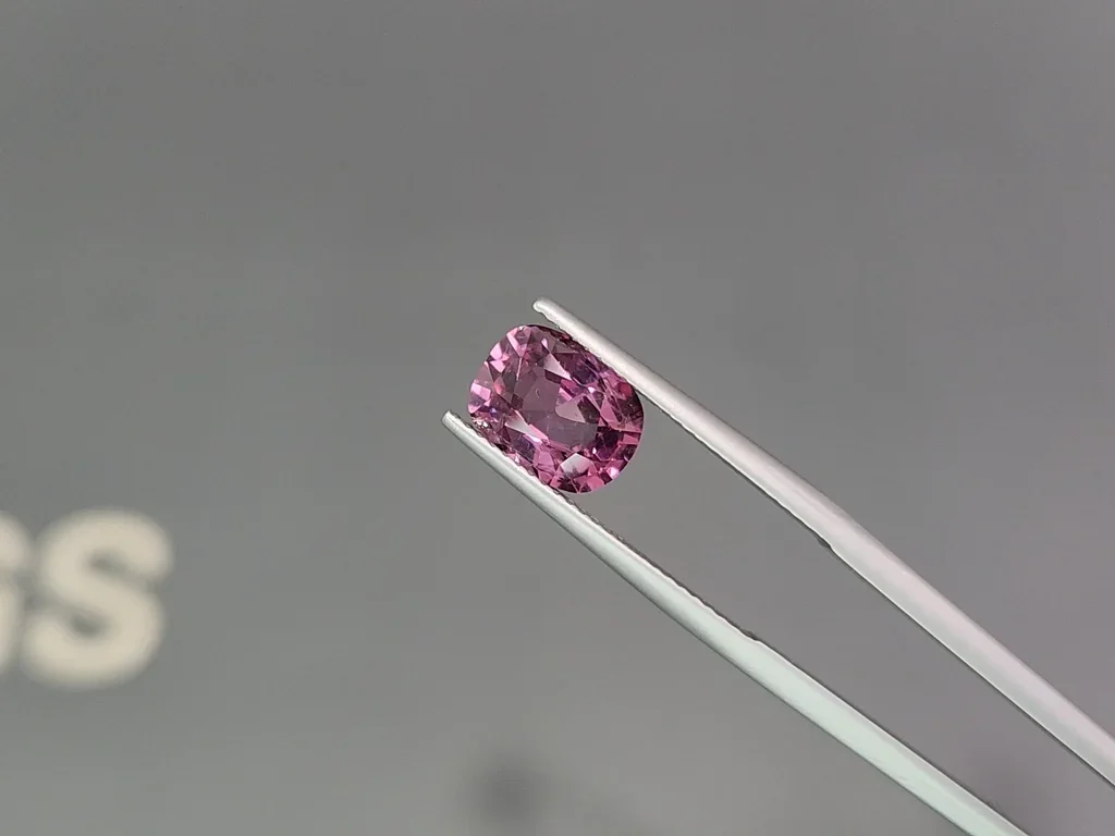Purple spinel cushion cut 2.49 carats, Vietnam Image №3