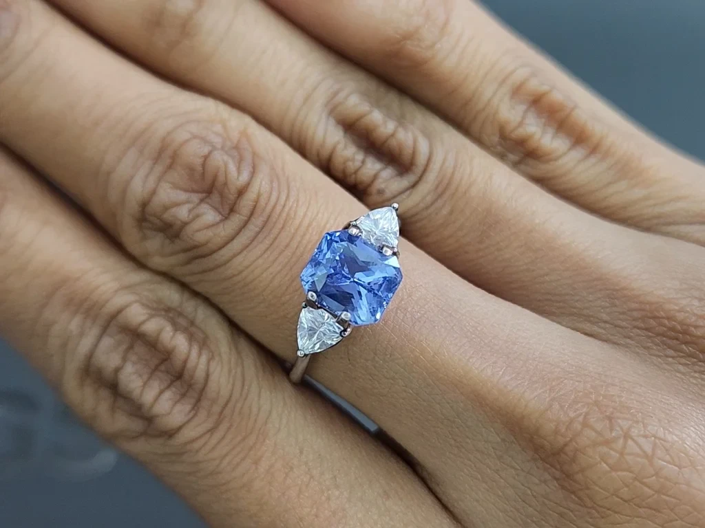 Blue sapphire radiant cut 3.10 carats, Sri Lanka Image №5