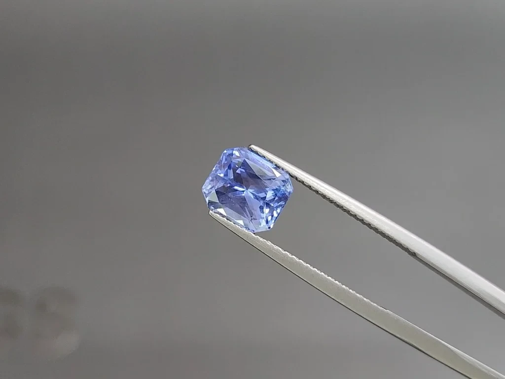 Blue sapphire radiant cut 3.10 carats, Sri Lanka Image №3