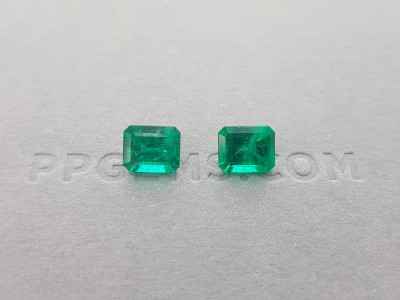 Pair of Colombian emeralds 2.19 ct photo