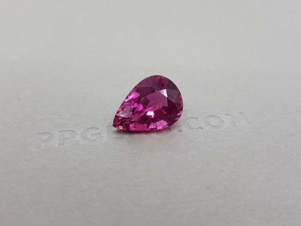 Intense pear-shaped rubellite 5.47 ct Image №2