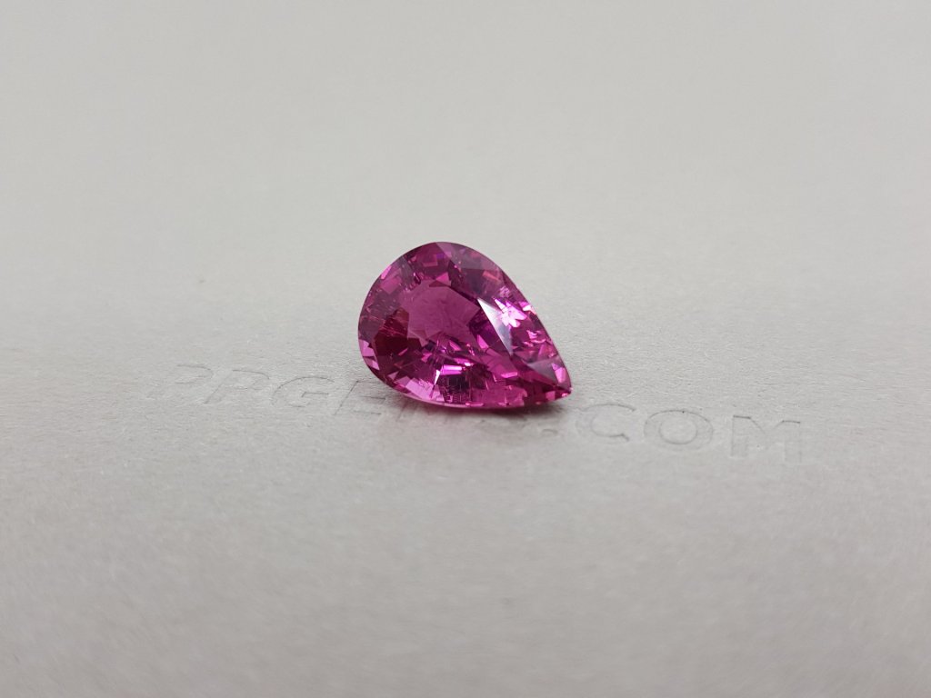Intense pear-shaped rubellite 5.47 ct Image №3