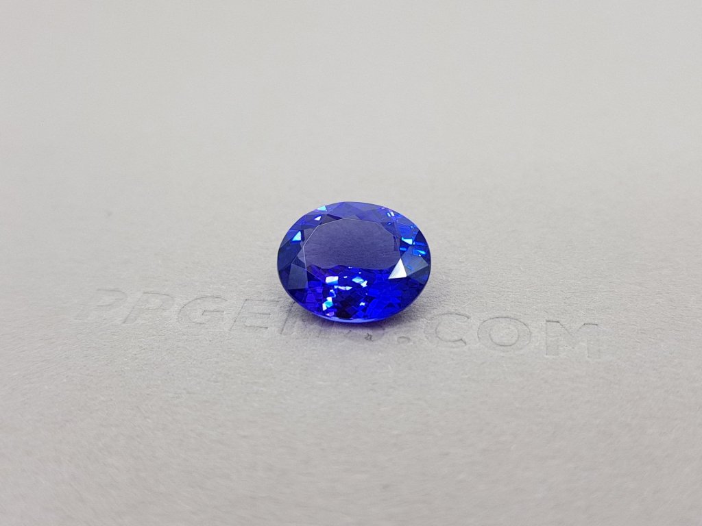 Bright natural tanzanite, oval cut, 4.71 ct, GRS Image №3