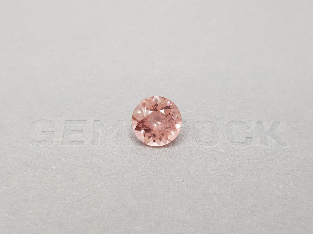 Orange-pink tourmaline in round cut 3.01 ct, Afghanistan  Image №2