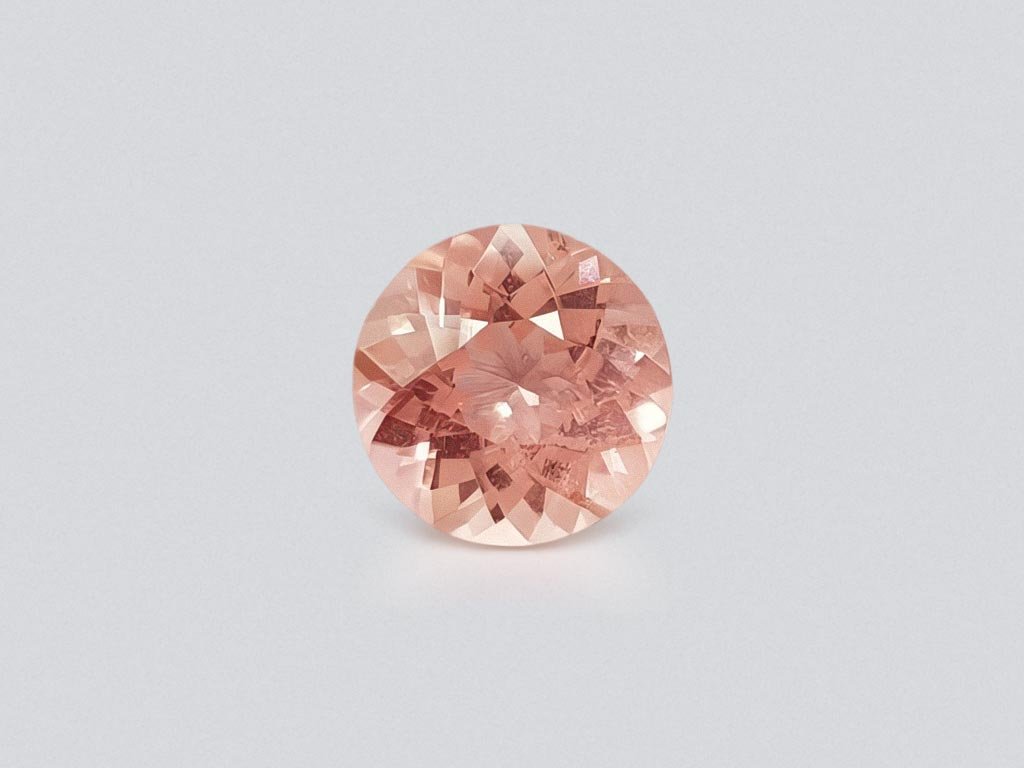 Orange-pink tourmaline in round cut 3.01 ct, Afghanistan  Image №1