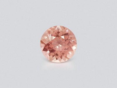Orange-pink tourmaline in round cut 3.01 ct, Afghanistan  photo