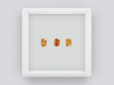 Set of spessartine garnets 1.59 ct, Kenya photo