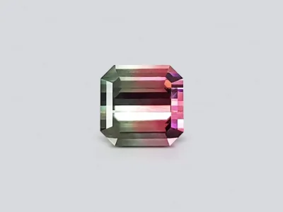 Bi-color pink and green tourmaline 3.23 ct in octagon cut, Congo photo