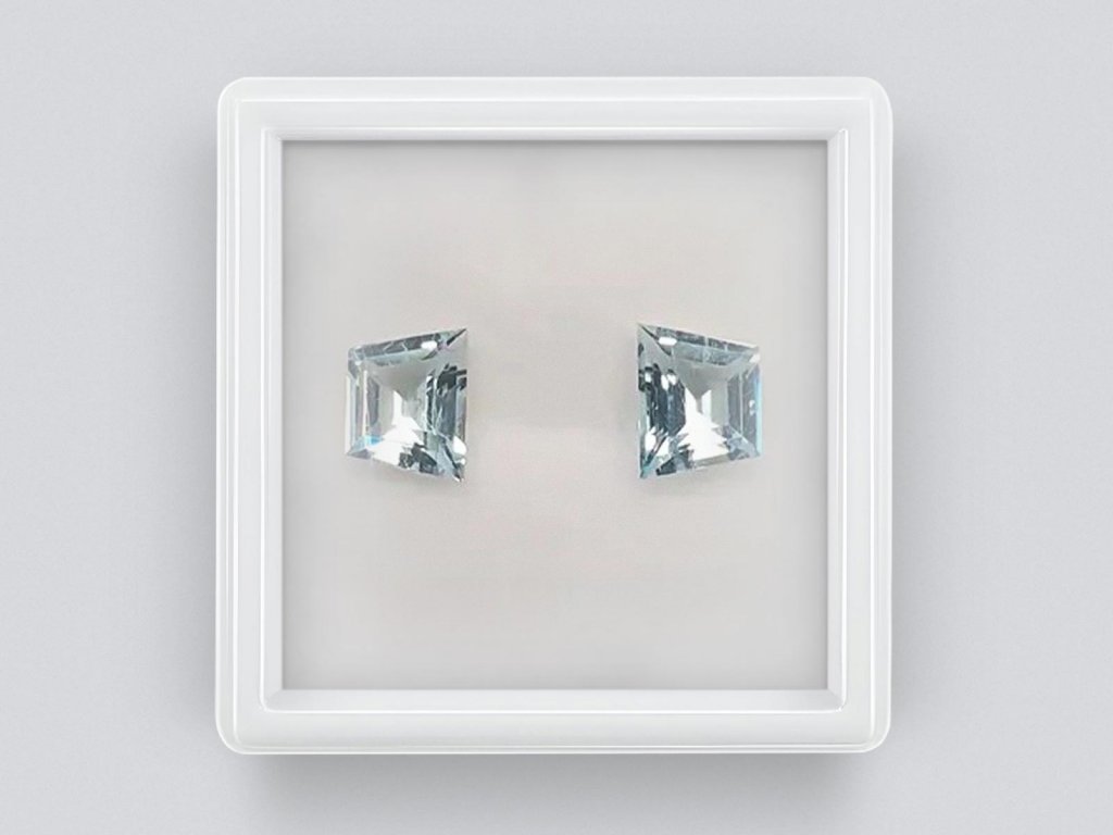 African aquamarines, trapezoid cut, 2.07 carats Image №1