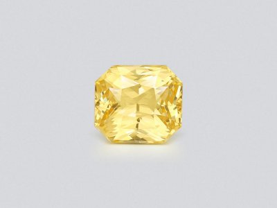 Untreated radiant cut yellow sapphire 3.13 carats, Sri Lanka photo