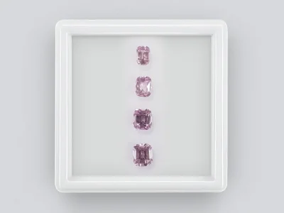 Cushion cut spinel set 1.42 carats photo