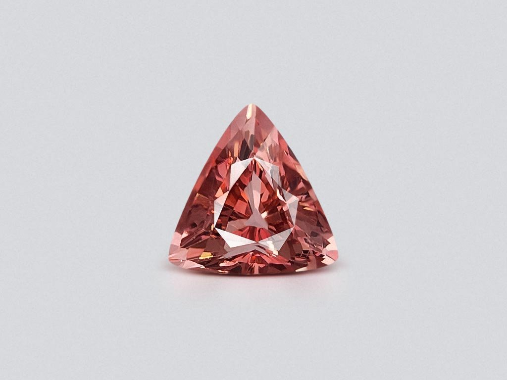 Pink orange tourmaline in trillion cut 5.80 carats, Africa Image №1