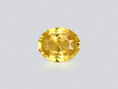 Vivid yellow sapphire in oval cut 2.16 carats, Sri Lanka  photo