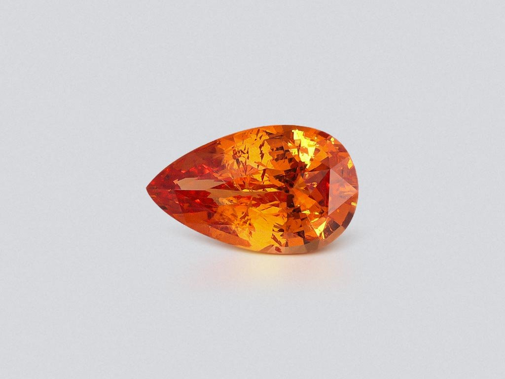 Spessartine garnet Fanta color pear shape 3.10 carats, Africa Image №1