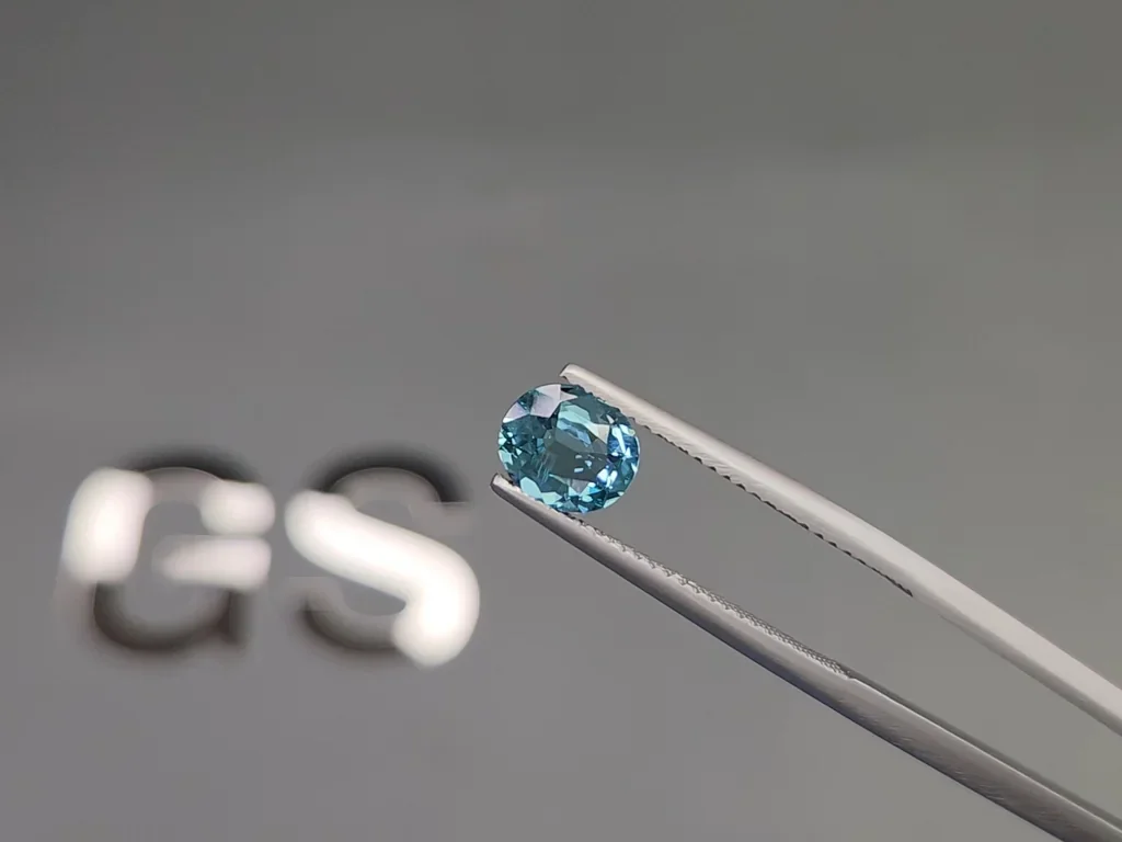 Blue tourmaline oval cut 0.96 carats, Namibia Image №3