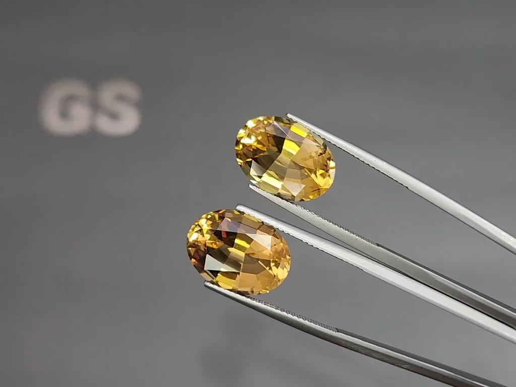 Set citrine high precision oval cut 21,21 carats, Africa Image №4