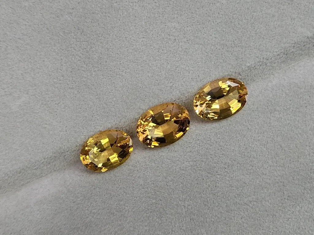 Set citrine high precision oval cut 21,21 carats, Africa Image №5