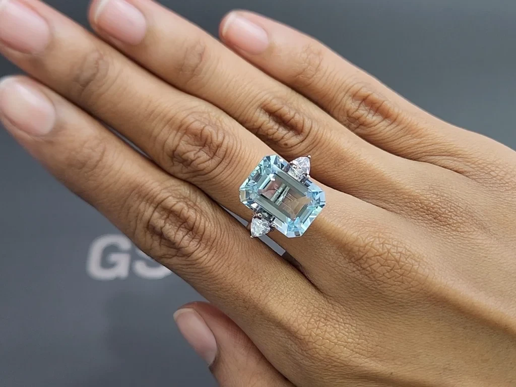 Aquamarine octagon cut 11.52 carats, Madagascar  Image №5