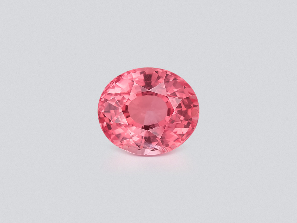 Spinel orange pink oval cut 4.61 carats, Tanzania Image №1