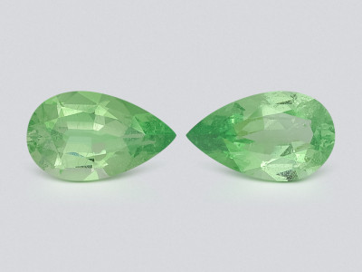 Pair of  tsavorites pear cut  1.78 carats, Africa photo