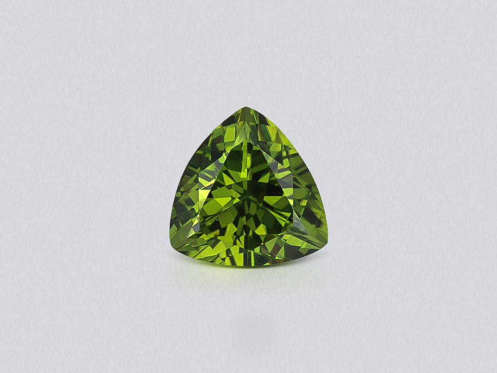 Green tourmaline trillion cut 1,18 carats, Tanzania Image №1