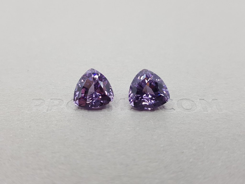 Pair of trillion cut spinels 5.45 ct, Sri Lanka Image №1