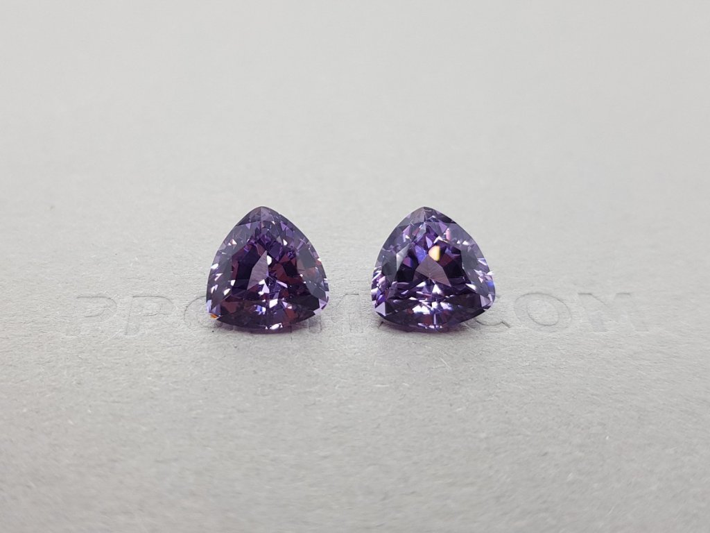 Pair of trillion cut spinels 5.45 ct, Sri Lanka Image №3