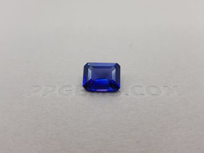 Unheated tanzanite, octagon cut 3.49 ct, GRS photo
