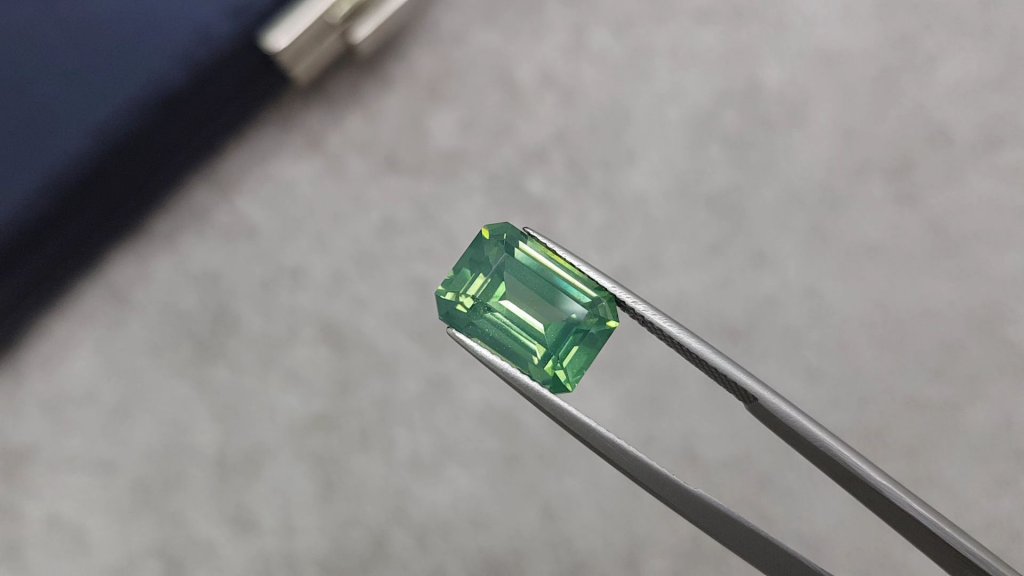 Unique natural green zircon in octagon cut 7.40 ct Image №3