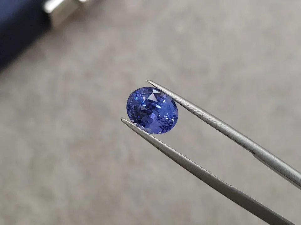Unheated oval cut cornflower blue sapphire 3.15 ct, Sri Lanka Image №3