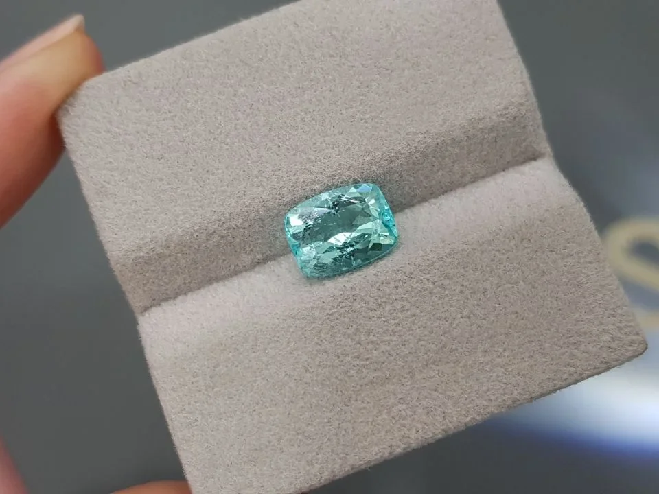 Mozambican Paraiba tourmaline in cushion cut 2.55 carats Image №4