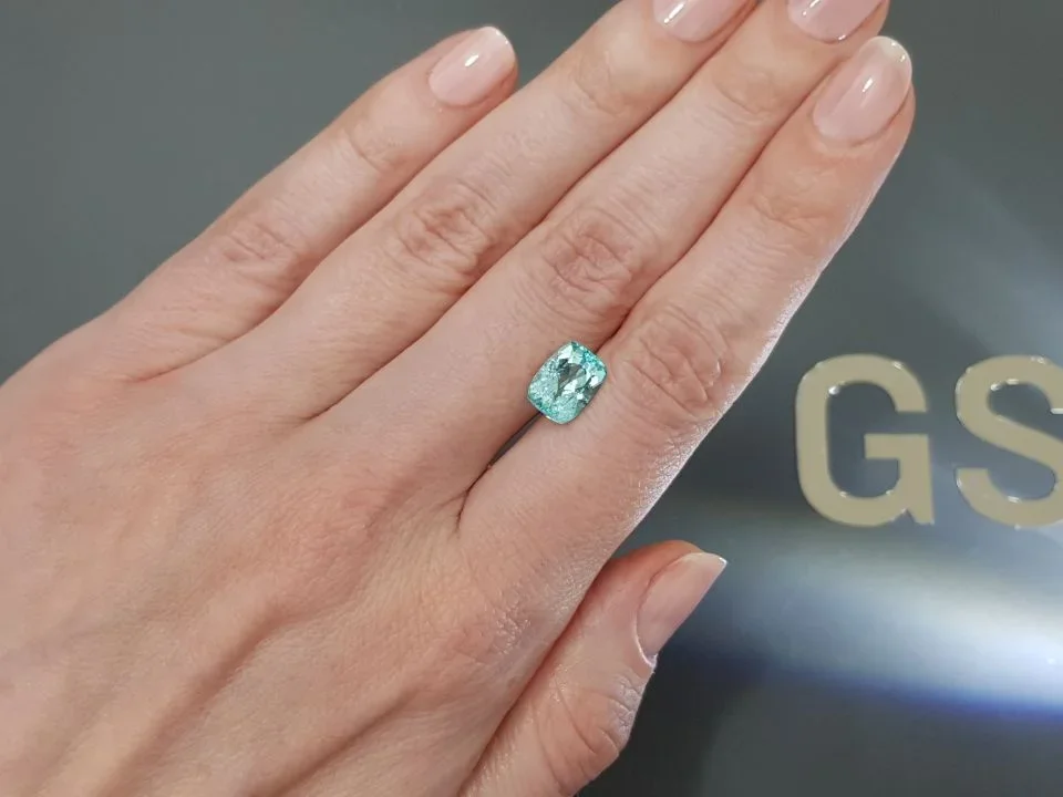 Mozambican Paraiba tourmaline in cushion cut 2.55 carats Image №2