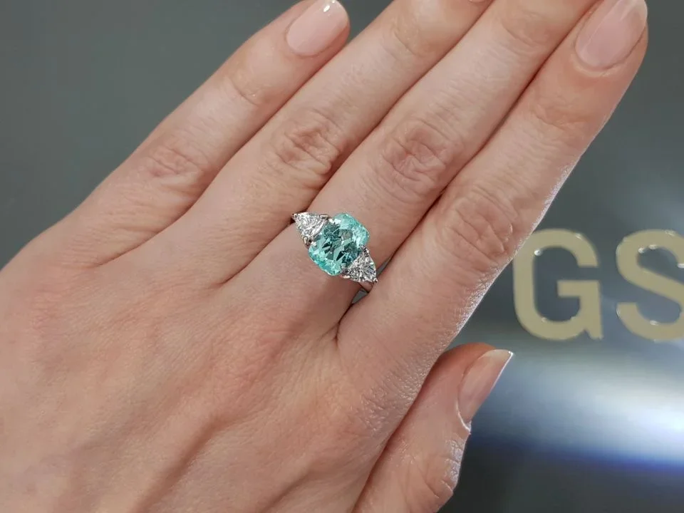 Mozambican Paraiba tourmaline in cushion cut 2.55 carats Image №5