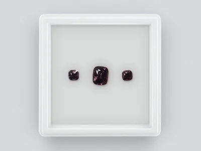 Cushion cut spinel set 1.34 carats photo