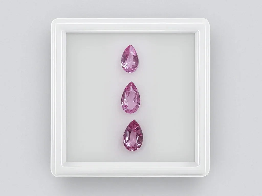 Pink spinel set 1.87 carats, Pamir Image №1