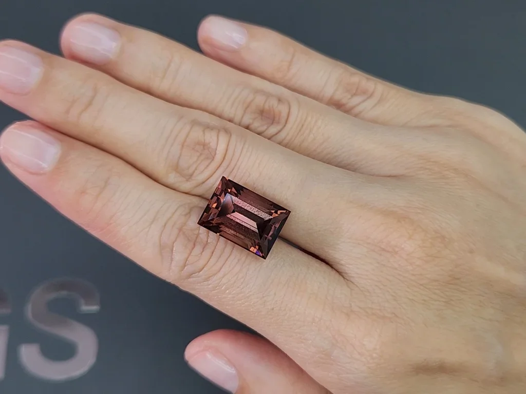 Cognac pink tourmaline in baguette cut 11.00 carats, Africa Image №2